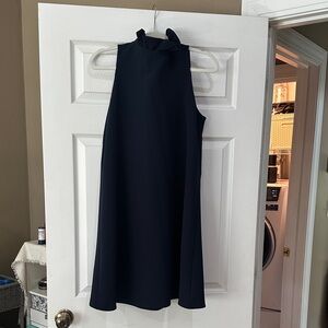 Elegant Navy Blue Sleeveless Dress